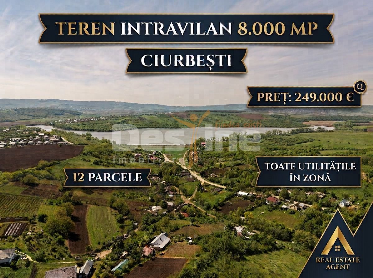 Teren parcelat intravilan 8000 mp vedere spre Lac Ciurbești - Poză 1