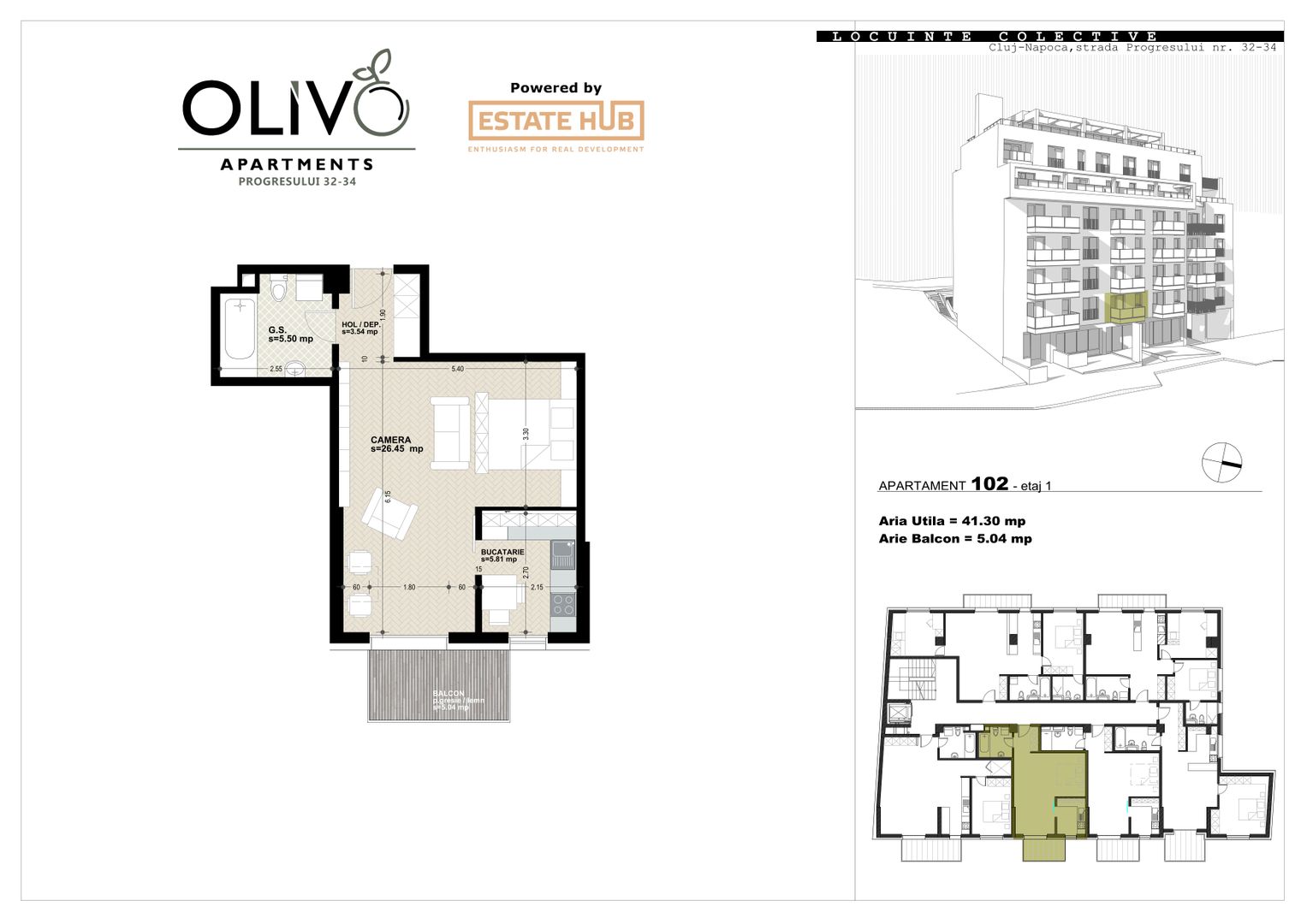 Apartament cu 1 camera la 3 minute de FSEGA-0% comision - Poză 6