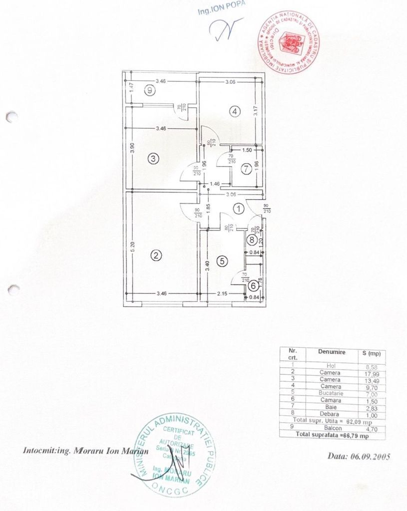 Vânzare apartament 3 camere, decomandat, etaj 1/4 – 66,79 mp + boxă – Drumul Tab - Poză 13