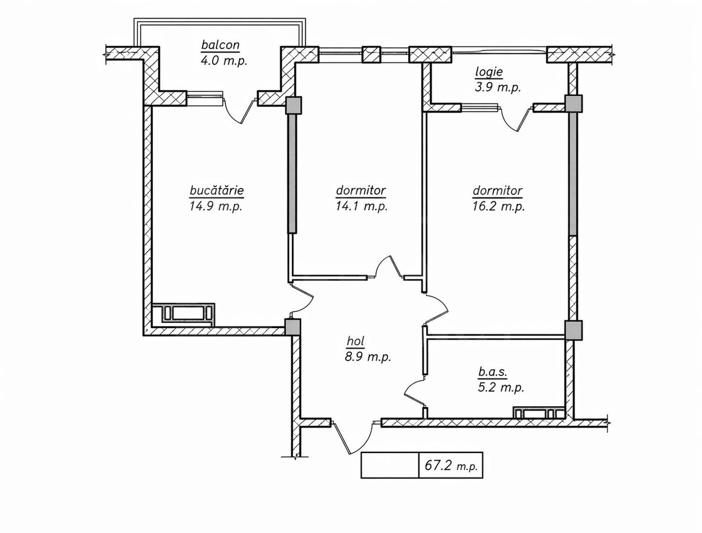 Vânzare, apartament,2 camere, str. Nicolae Dimo, Durlești. - Poză 2
