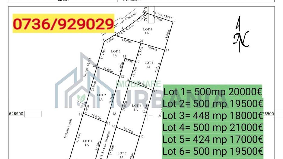 Teren intravilan 500 mp – Tomești, Chicerea – utilități, parcelat - Poză 1