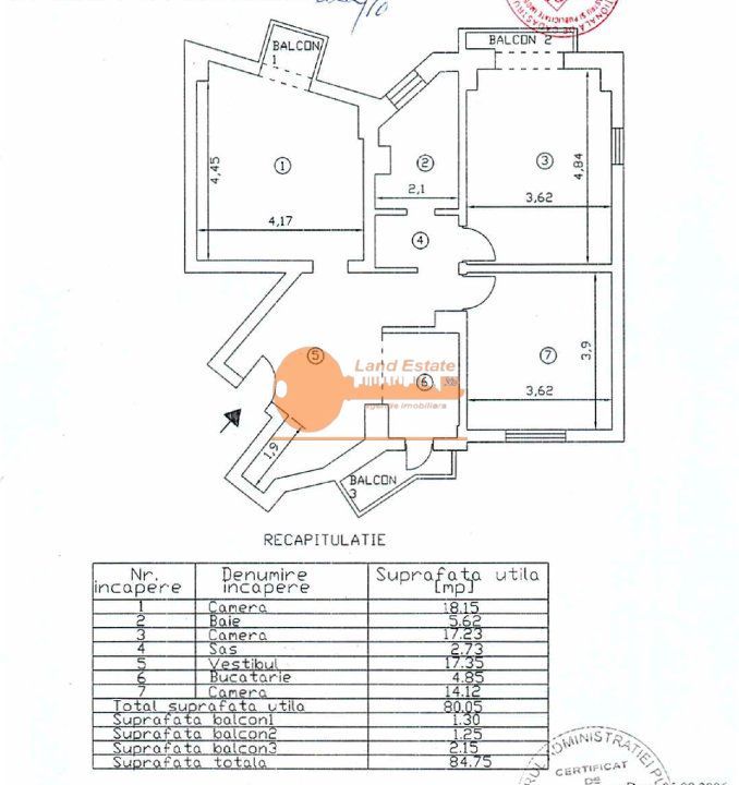 3 camere Piata Alba Iulia - Schiță 10