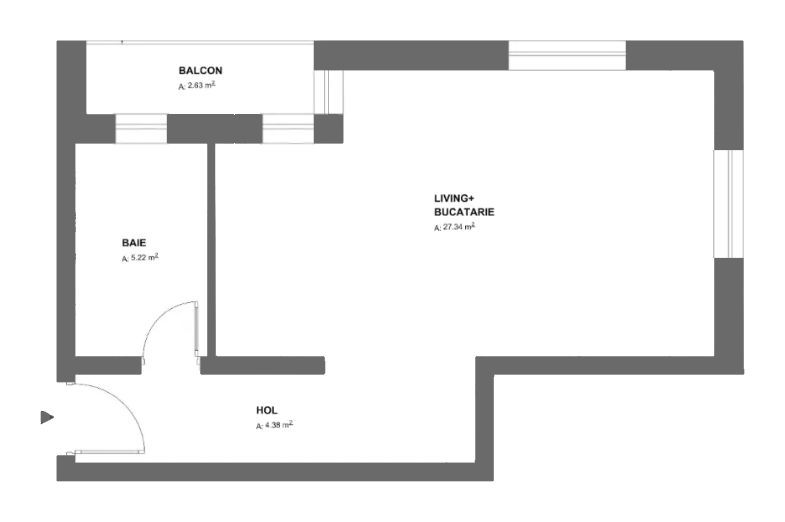 Apartament nou 1 camera | Etaj 2 | Loc parcare | Mehala | Comision 0% - Schiță 17