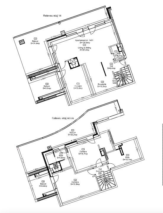 Penthouse 4 camere | 2 niveluri | 0% comision | Wings - Schiță 20