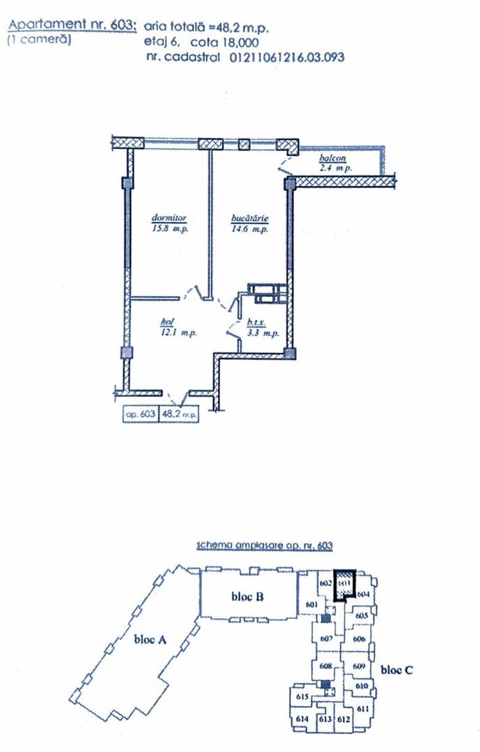 Vânzare, apartament, 1 cameră, str. Nicolae Dimo, Durlești. - Poză 2