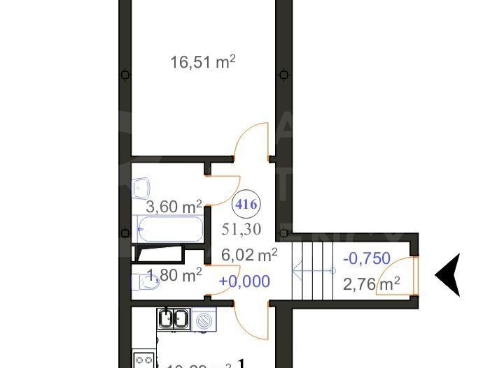 Vânzare, apartament, 1 cameră, str. Ginta Latină, Ciocana - Poză 1
