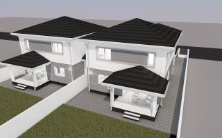 Duplex despartit prin camera tehnica. Carport. Finisaje la alegere - Poză 5