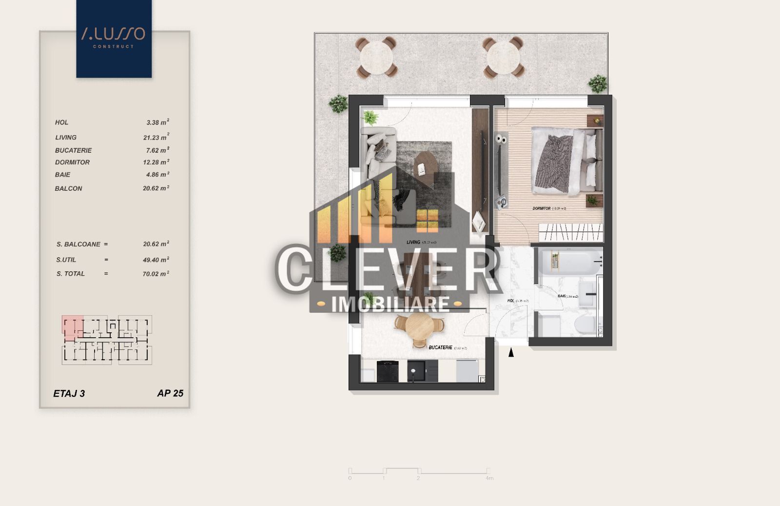 Alusso 2 camere premium Metrou Teclu, Pallady Comision 0% - Poză 3