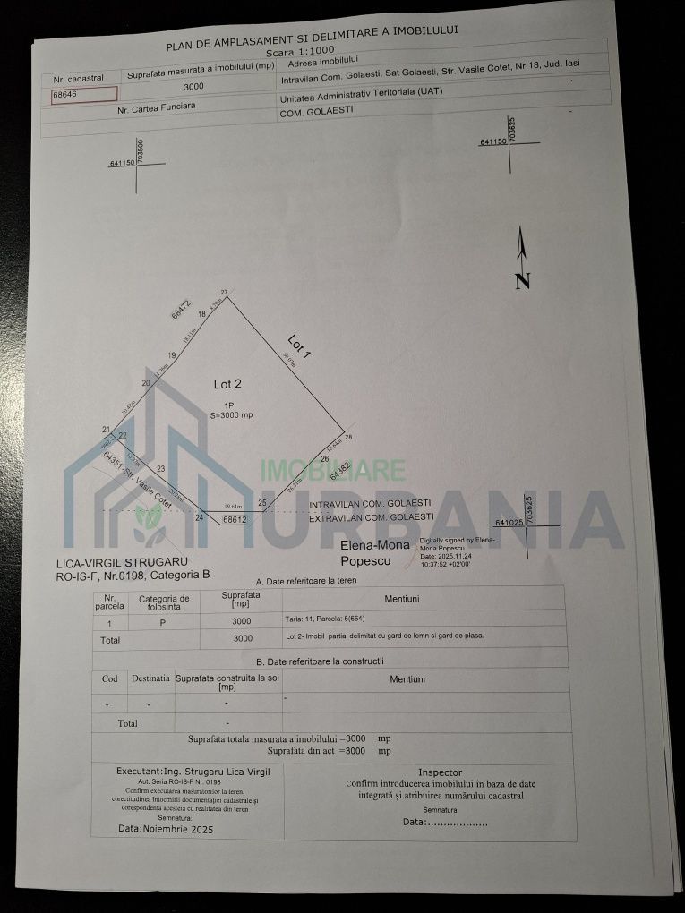 Teren intravilan de 3.000 mp în Golaiești-Iași, la 20 km de oraș - Poză 1