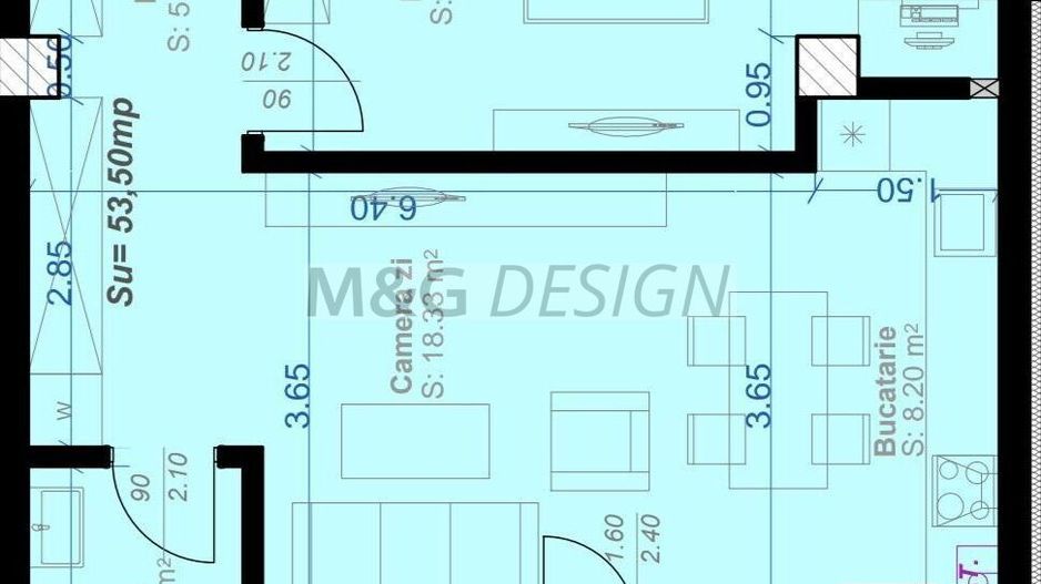 Apartament 2 camere bloc nou - Schiță 8