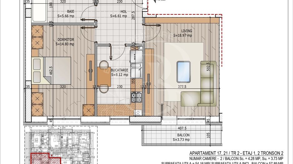 Apartament Pallady 2 camere Pret Credit Ipotecar avans 15% - Schiță 10