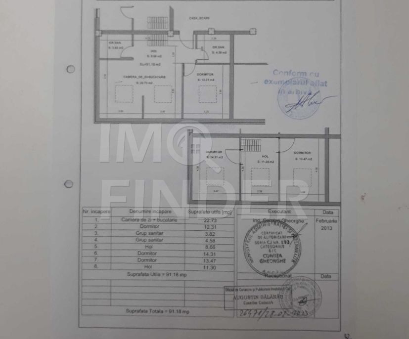 1406 euro/mp- Vanzare 3 camere, Zorilor, 91 mp, pe 2 niveluri, finisat - Poză 3