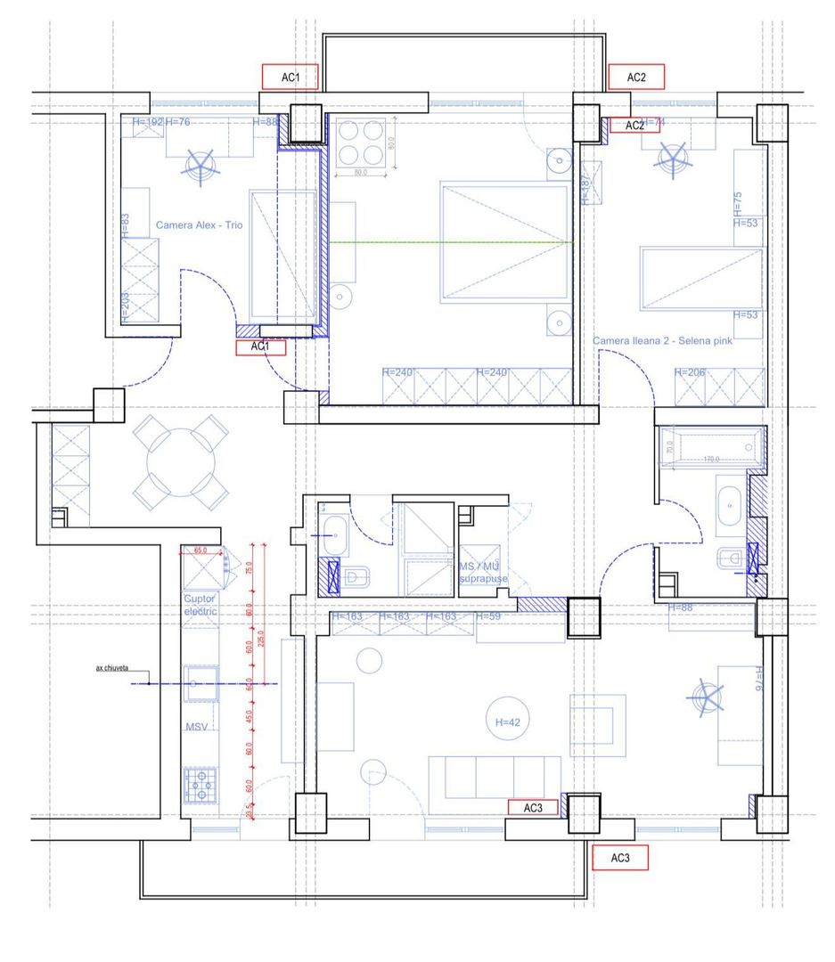 5 camere Dorobanti ASE | Garaj 14.56 mp | Bloc 1982 - Schiță 14