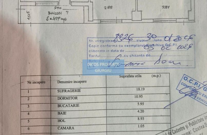 Apartament de vânzare – Vasile Alecsandri - Schiță 8