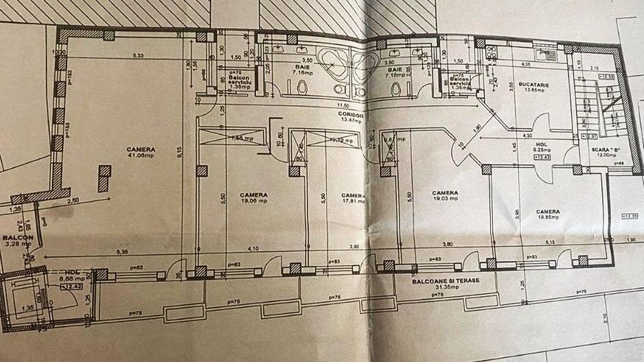 Apartament -220mp + terasa 200mp sector 4 Pasaj Marasesti an bloc 2000 - Poză 5