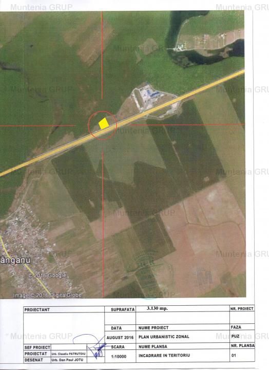 CERNICA - Km.19 - A2 cu pozitie exceptionala, vanzare 3.130 mp. teren in intravilan - Poză 1