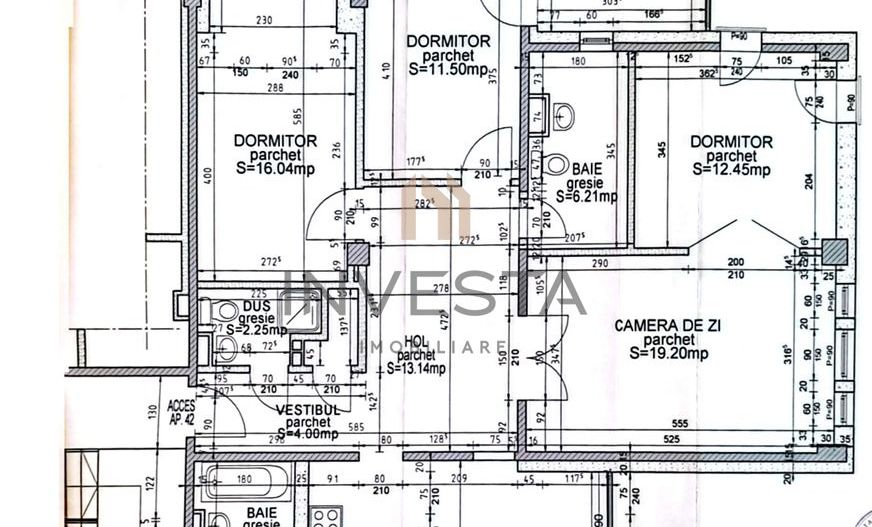 Apartament 4 camere de vanzare , etaj intermediar, parcare, Zorilor! - Schiță 16