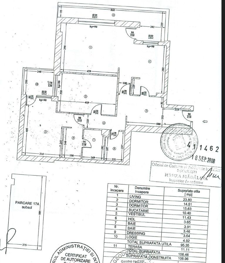 3 CAMERE || LOC DE PARCARE INCLUS || METROPOLIS RESIDENCE - Schiță 21