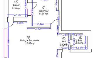 Vanzare apartament 2 camere cu balcon | Ivory Residence | Comision 0% - Schiță 9
