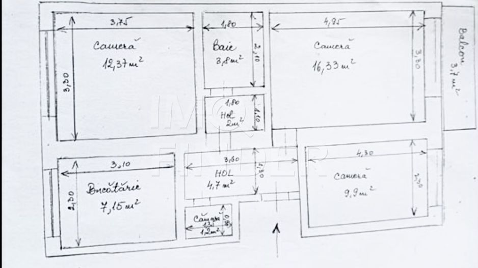 Vanzare 3 camere, decomandate, Grigorescu, zona Liceul O Ghibu - Poză 5