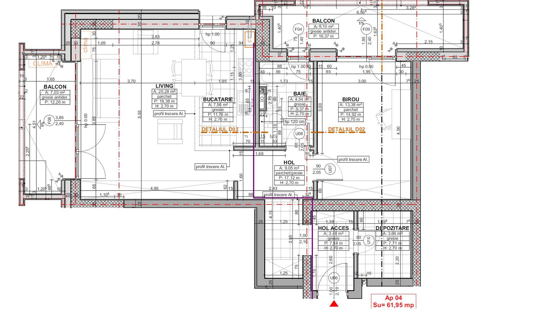 Torontalului | 2 camere + birou | 2 terase | Mobilat-Utilat | Loc de parcare - Poză 21