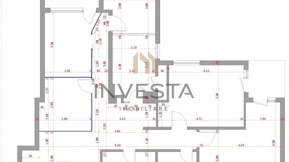 Apartament cu 4 camere decomandat, parcare, etaj intermediar, Centru! - Schiță 16