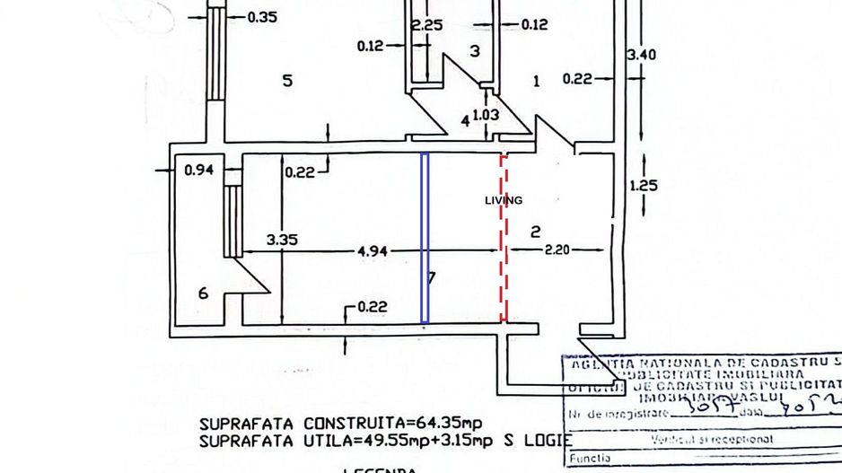 Apartament cu 2 camere, modificat în 3 camere, renovat total, zona DONICI; - Poză 10