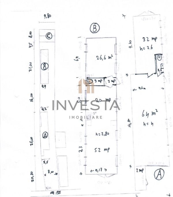 Inchiriere 2 cladiri comerciale, 943 mp teren - Schiță 9