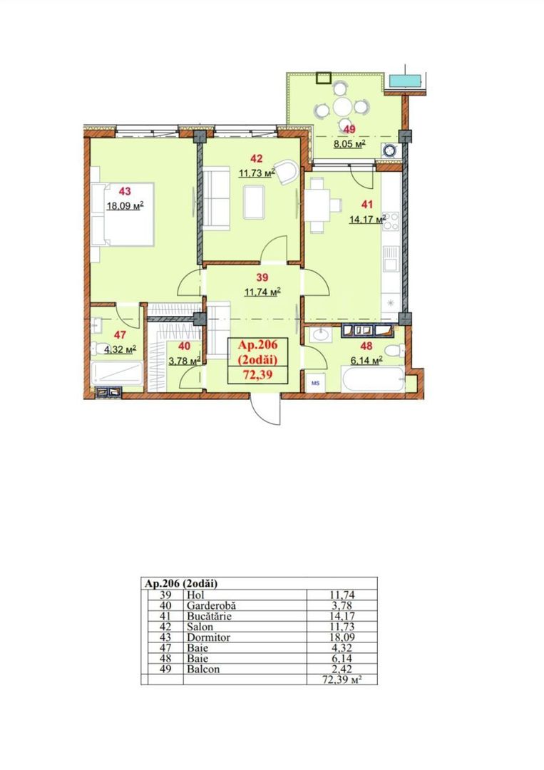 Vânzare, apartament, 3 camere, strada Grenoble, Botanica - Poză 4