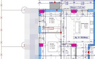 Apartament cu 3 camere/59 mp/Terasa 26mp/imobil NZEB. - Poză 4