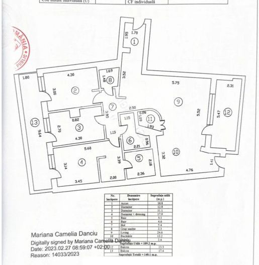 Apartament 4 camere Eminescu | Imobil 2023 | Loc de parcare - Poză 29