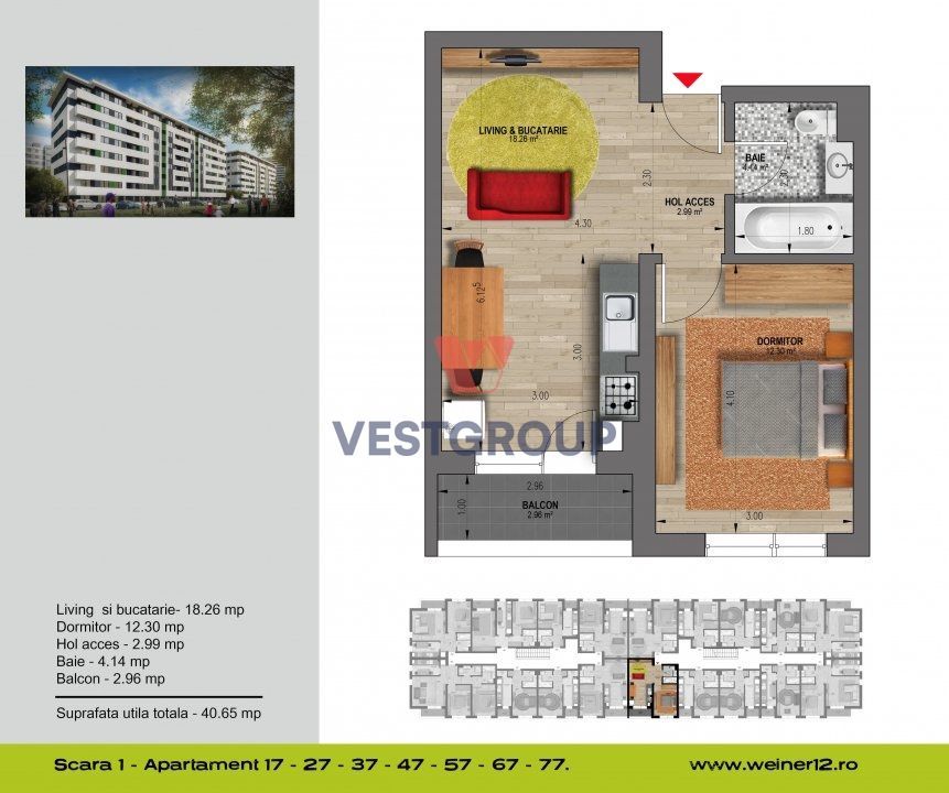 Apartament 2 camere Tip Studio Militari Mutare imediata Direct Dezvoltator - Poză 8
