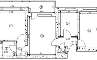 Apartament cu 3 camere si balcon - zona Podu Ros - 450€ - Schiță 7