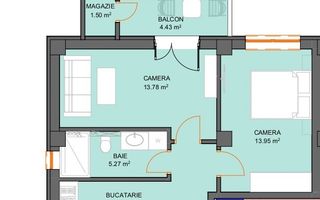 Apartament - 2 camere - Str. Doamna Stanca - Poză 4