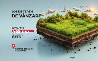 Lot de teren intravilan, 465mp, Str.Trestiei, Mamina, Comuna Vidra, IF - Poză 3