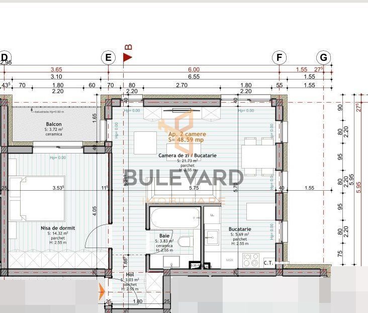 Apartament cu 2 camere+gradina de 65 mp! - Poză 2