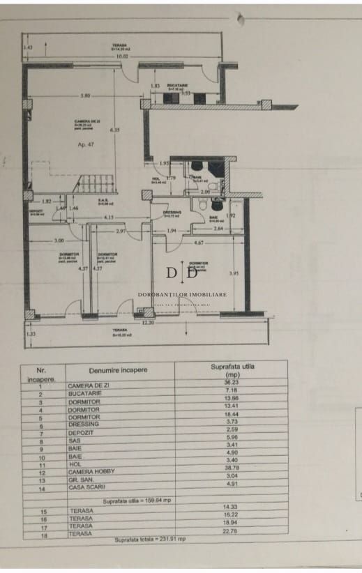 Penthouse de vânzare | 160 mp | Terase panoramice 72 mp | Buna Ziua - Schiță 17
