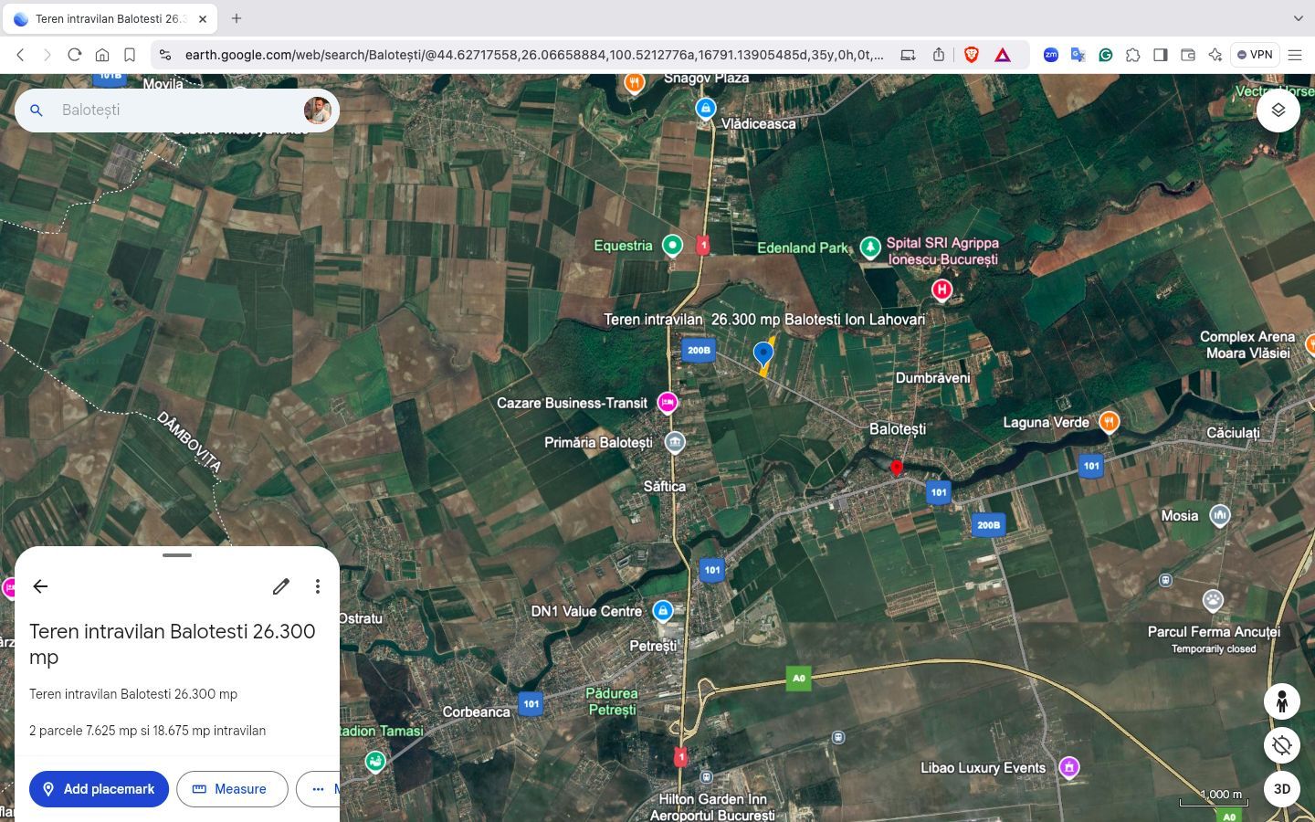 Teren intravilan 26.300 mp Saftica Balotesti-  PUZ în lucru - Poză 12