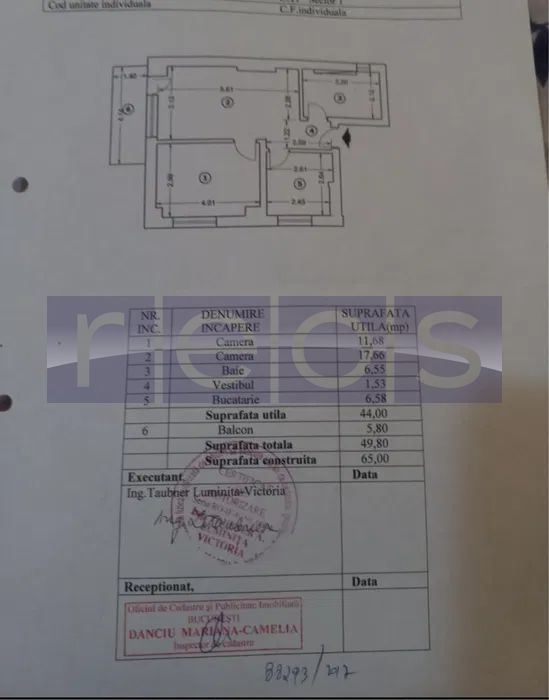 VANZARE 2 CAMERE | PARTER INALT 44MP | BUCURESTII NOI | MOBILAT-UTILAT - Schiță 10