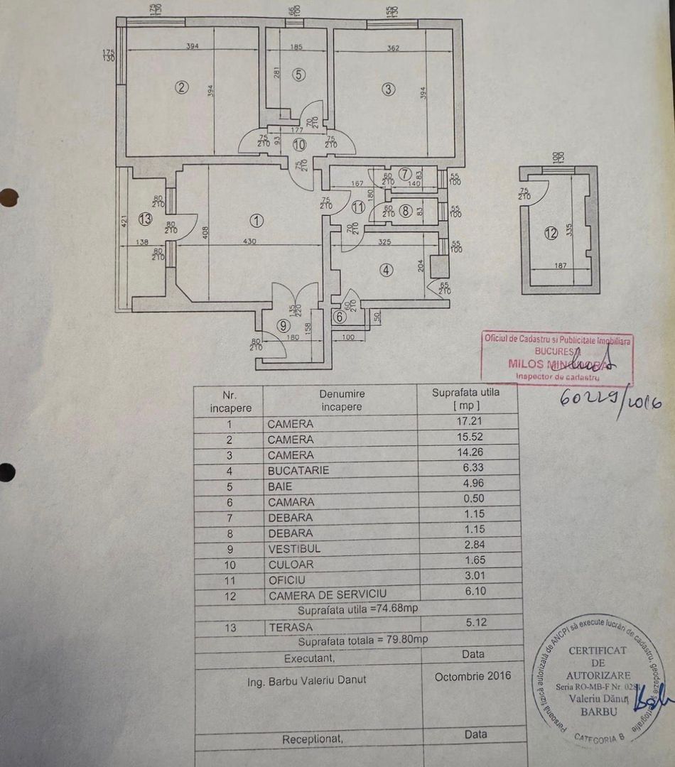 ETAJ INTREG 180 mp | BLOC FĂRĂ RISC | CENTRALĂ TERMICĂ | ZONA DACIA - EMINESCU - Schiță 9