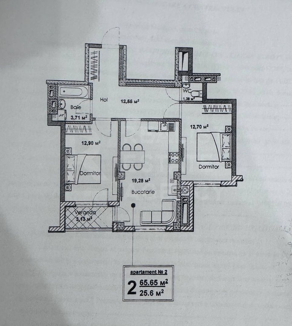 Vânzare, apartament, 2 camere, str. Pantelimon Halippa, Centru - Poză 3