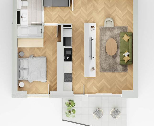 apartament 2 camera lakefield A4.2 - Schiță 1