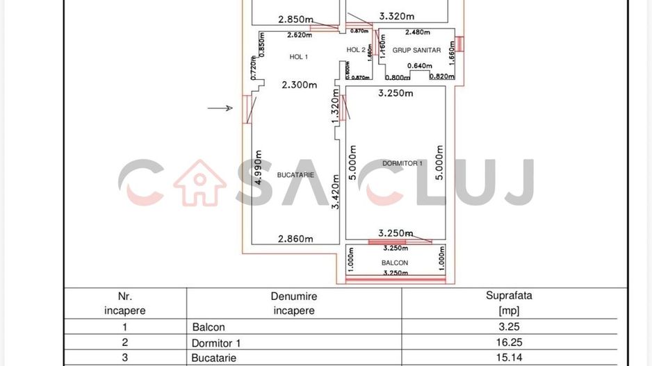 3 camere | Etaj 1 din 4 | Decomandat | Zorilor-Pasteur - Poză 9