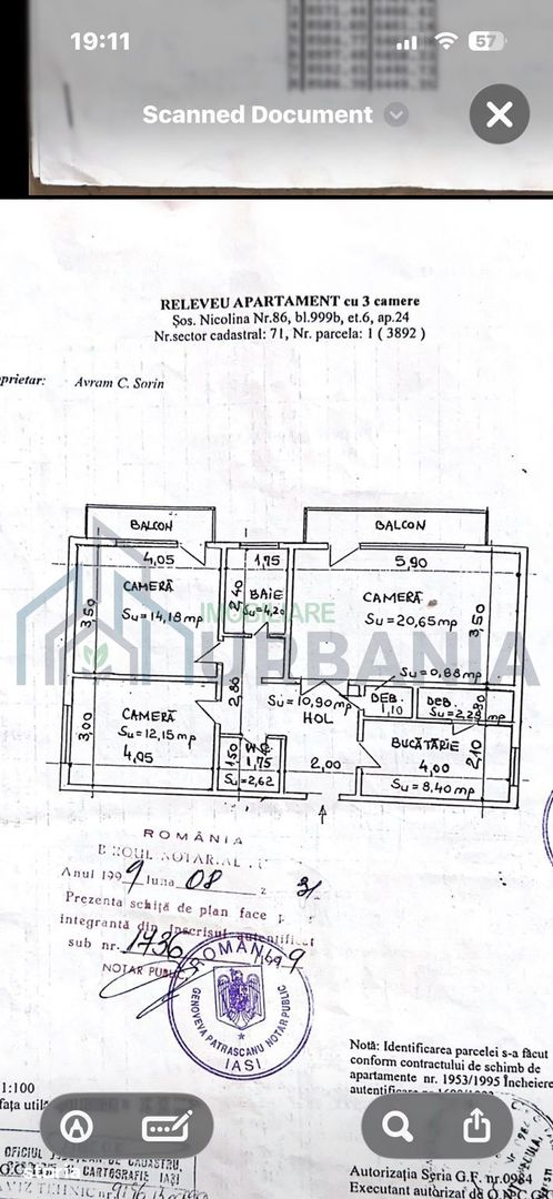 Apartament 3 camere de vânzare în CUG, lângă Biserica Înălțarea Domnului, Iași - Poză 14