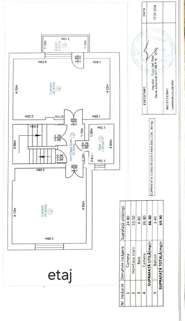 Casa tip duplex, teren 585mp, zona centrala, Sibiu - Schiță 16