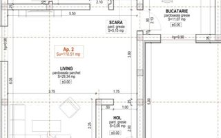 Casă de tip quadruplex, 4 camere, 110 mp utili – Cartierul Arhitectilor - Schiță 10