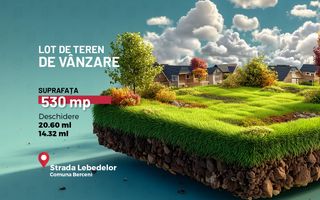 Teren intravilan 530 mp cu dubla deschidere - Comuna Berceni - Poză 1