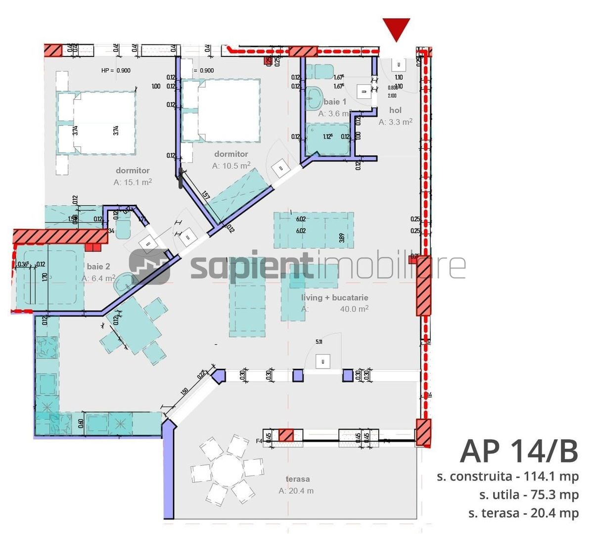 De vânzare apartament cu 3 camere, 75 mpu, ultracentral - Poză 3