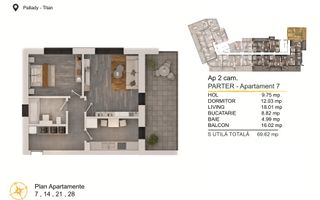 PROMO 2 camere in Theodor Pallady cu Loc de Parcare BONUS - Schiță 2