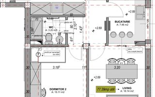 Apartament cu 3 camere, mobilat complet, terasă 9.11 - întabulat - Poză 10